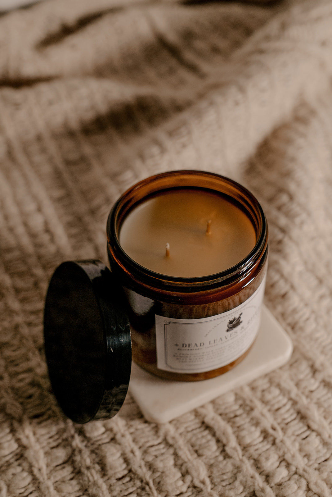 ✦ Dead Leaves & Rituals – 14oz Soy Candle (Double Wick)