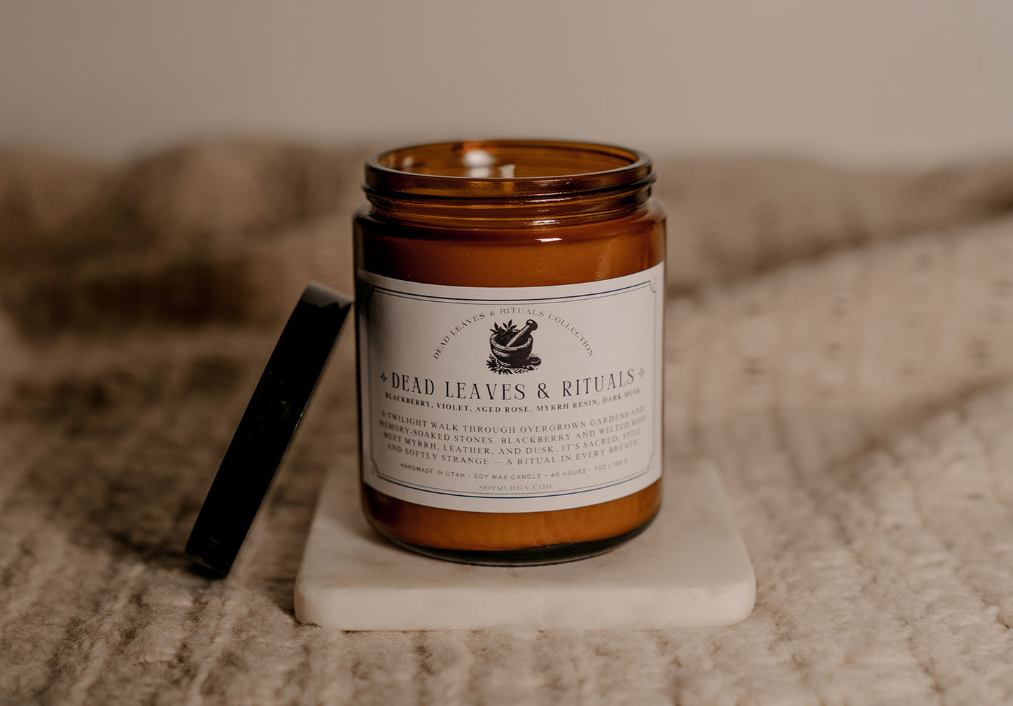 ✦ Dead Leaves & Rituals – 7oz Soy Candle