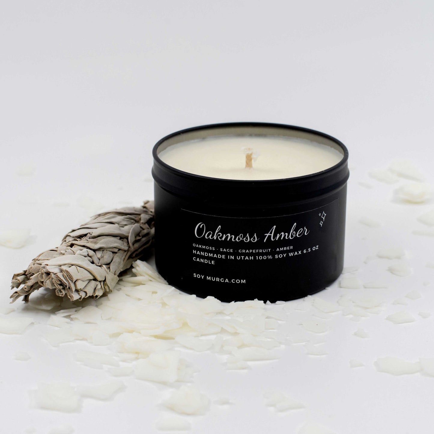 Oakmoss Amber Soy Candle