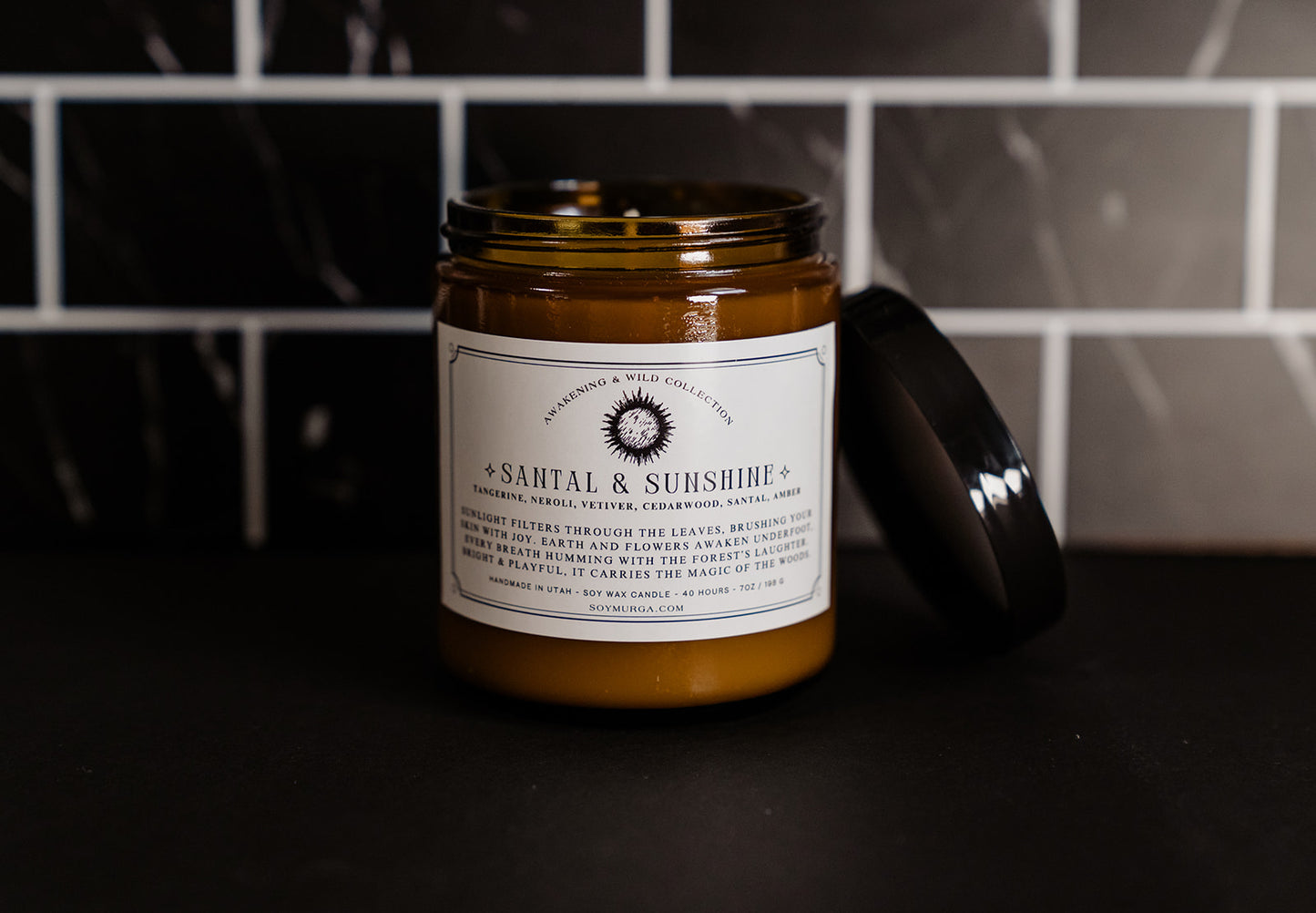 Santal & Sunshine – 7oz Soy Candle