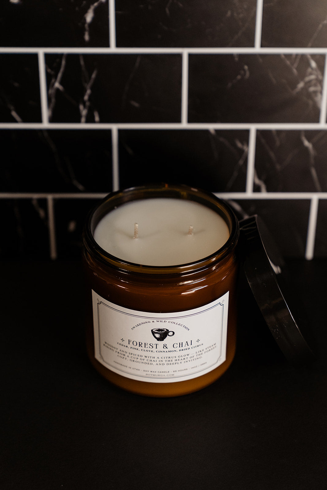 Forest & Chai – 14oz Soy Candle (Double Wick)