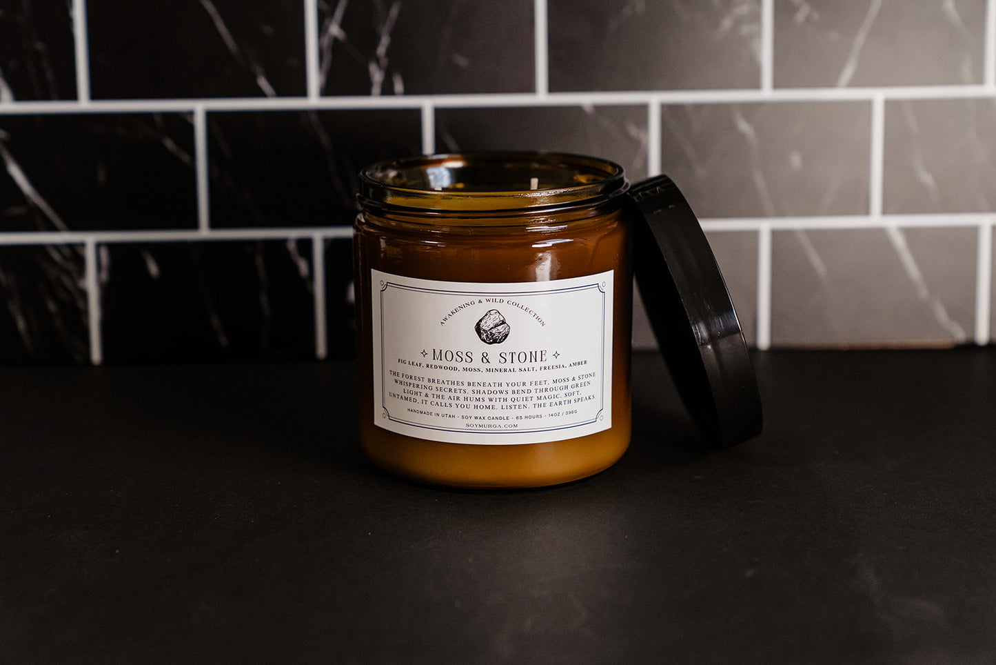 Moss & Stone – 14oz Soy Candle (Double Wick)